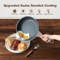 thumbnail image 4 of Ceramic Cookware, Multi Functional Non Stick Pan, Non Stick Frying Pans, Scratch Resistant Nonstick Fry Pan for Everyday Cooking, Even Heating Skillet for Gas and Induction Stove,BK,28CM, 4 of 6