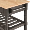 thumbnail image 6 of Pemberly Row Three-Tier Butcher Block Kitchen Cart w/Drawers in Gray Wood, 6 of 10