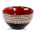 thumbnail image 3 of Gibson Elite Café Versailles 16 Piece Double Bowl Dinnerware Set - Red, 3 of 11