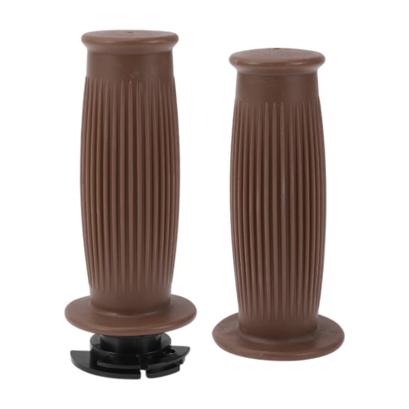 Unique Bargains 7/8" 22mm 15/16" 24mm Motorcycle Hand Grips Cover Kit Non Slip TPU Handlebar End Grips for Motorcycle Scooter Bicycle ATV Brown 1 Set