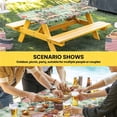 thumbnail image 6 of Eucalyptus Trucks Table Cloths for 8 Foot Rectangle Tables, Spring Farmhouse Floral Sage Green Plaid Patio Waterproof Elastic Fitted Tablecloths, Washable Rectangular Table Cover for Camping, 6 of 8