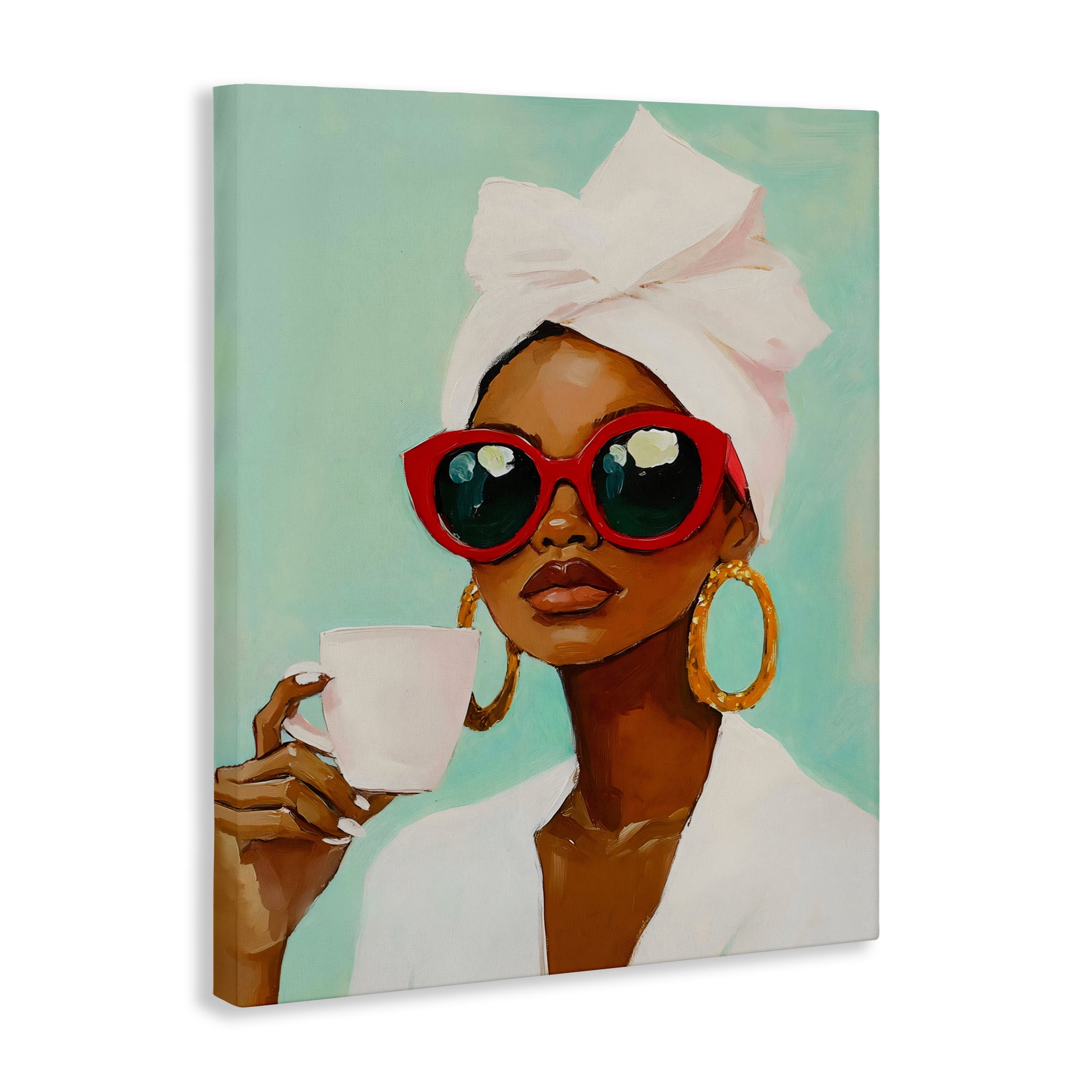 Stupell Industries Coffee Lover in Red Sunglasses Canvas Wall Art, design by The Prints Vibe
