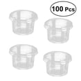 thumbnail image 1 of 100PCS 2oz Disposable Plastic Portion Cups Clear Portion Container with Lids for Jelly Yogurt Mousses Sauce, 1 of 7