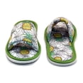 thumbnail image 3 of Chochili Men Pineapple Open Toe Home Slippers Green and Yellow Lightweight Silent Walk Size 8 to 10, 3 of 5