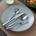 thumbnail image 2 of vancasso 48 Piece Silverware Sets , Stainless Steel Knife and Fork for 12，Silver Round handle, 2 of 6