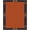 Orange, Pattern 1, variant on ODIKA 8'x10' Washable Area Rug Orange Rust Geometric Border Design Art Style with Bold for King Size Bedroom Under Bed, Master Suite, Non-Shedding, Easy Care