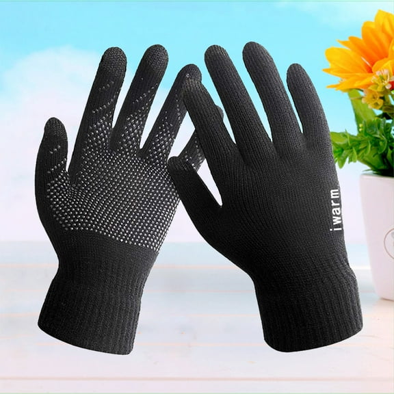 OFFIGAM Touchscreen Gloves Black 1 Pair Unisex Winter Anti- Gloves for Outdoor Driving and Cold Weather