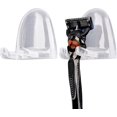 thumbnail image 1 of 2 Pack Razor Holder for Shower Wall, Self Adhesive Razor Hanger Hooks, Waterproof Shaver Holder for Bathroom Kitchen, Multi-Purpose Plastic Hook for Loofah Towel (Clear), 1 of 6