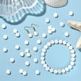 thumbnail image 5 of 1 Box 116Pcs Natural Freshwater Shell Beads Flat Shell Charms 6mm Small Floral White Loose Spacers Strands Findings for Jewelry Making Earrings Necklaces Bracelets DIY Crafts, 5 of 7
