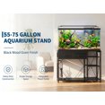 thumbnail image 2 of PYY Fish Tank Stand for 55–75 Gallon Aquariums with Power Outlet - 3-Tier Storage Shelves - Fits Turtle & Reptile Terrariums - 49.2 x 17.7 in Top - Country Brown, 2 of 8