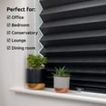 thumbnail image 3 of Blackout Blinds for Windows Cordless Blinds Temporary Shades Blinds No Drill (Black- Shading, 23.6 * 70"(60 * 180cm)), 3 of 5