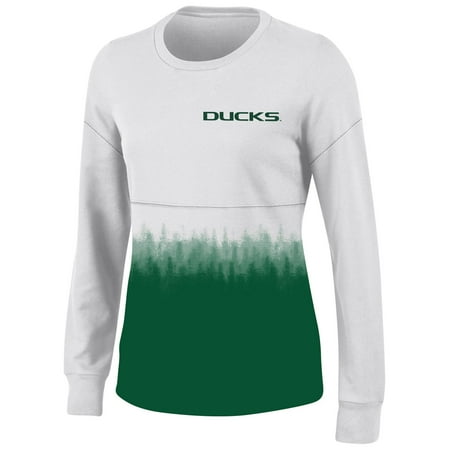 Women's White Oregon Ducks Oversized Fan Long Sleeve T-Shirt