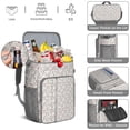 thumbnail image 5 of Travel Cooler Bag - Beige Baseballs with Hearts Pattern Camping Beer Cooler Backpack with Bottle Opener- Waterproof Insulated Picnic Backpacks - Cooler Bag for Beach, 5 of 6