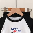 thumbnail image 6 of TOWED22 Infant Toddler Clothes Set Long Sleeve Graphic Round Neck Soft T-Shirt Jogger Pants Fall Winter Warm Outfits 2Pcs(Black,6-12 M), 6 of 6
