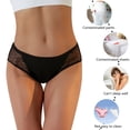 thumbnail image 4 of Valcatch 3 Pack Menstrual Period Underwear for Women Mid Waist Cotton Postpartum Ladies Panties Briefs, 4 of 8
