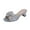 Silver, variant on Farrah Women Wide Width Rhinestone Bow Slip-On Pretty Ornate Block Heel Sandals