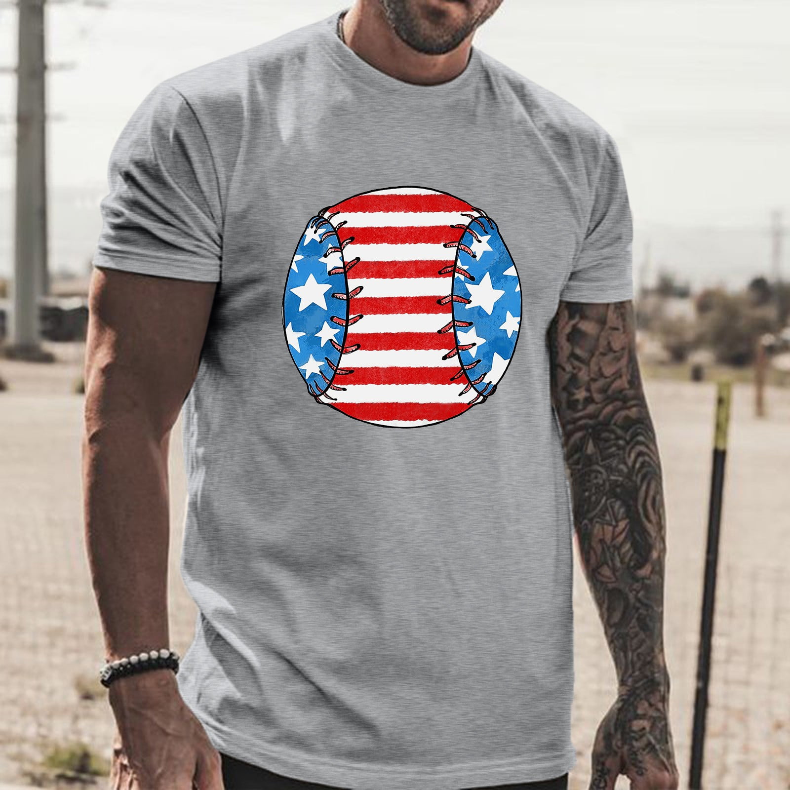 American Vintage Men's T-Shirt - Grey - L