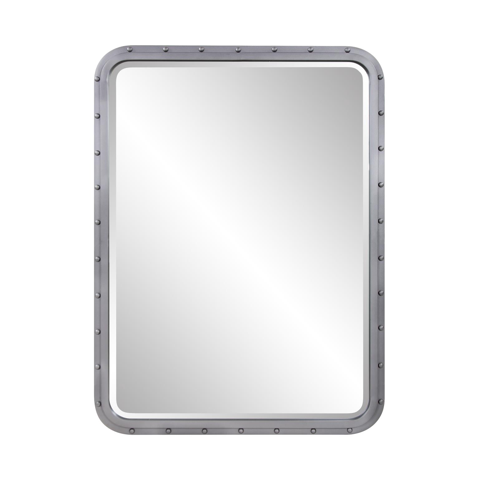 Tyler Dillon Metal Framed Industrial Mirror with Rivet Details