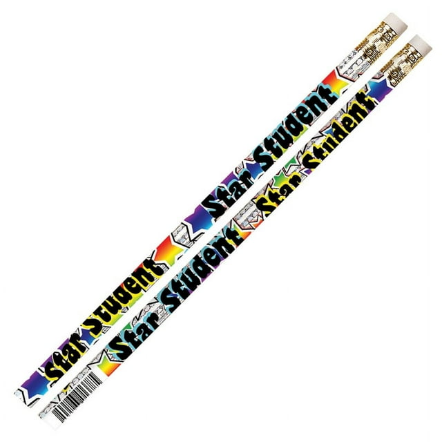 Musgrave® Star Student Motivational Pencils, #2 Lead, 12 Pack