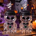 thumbnail image 3 of 20OZ Christmas Horror Nightmare Night Glass Cup with Straw, Nightmare Jack Clear Tumbler with Beanie Hat Lid and Scarf, Cute Novelty Drinkware, Christmas Jack Clear Glass Cup Collectibles Gifts -2PCS, 3 of 6