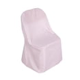 thumbnail image 5 of BalsaCircle 10 Blush Solid Polyester Folding Chair Covers Slipcovers Linens, 5 of 8
