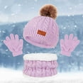 thumbnail image 2 of Hat for Women Winter Hat Children's Hats Scarves Gloves Three Piece Autumn And Winter New Warm Baby Hats, 2 of 3