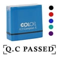 thumbnail image 2 of Printtoo Q.C Passed Self Inking Rubber Stamp Pre-Inked Office Stamp- Home Office Business Stationery, Green- 42 x 9 mm, 2 of 7
