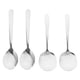 thumbnail image 1 of 4pcs Sopa de acero inoxidable cucharas prácticas grandes cucharadas de arroz cucharas de arroz (plata), 1 of 5