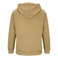 thumbnail image 5 of FRSASU Men's Full Zip Hoodie Casual Long Sleeve Hooded Sweatshirt Fleece Zip up Jacket Khaki, 5 of 5