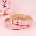 thumbnail image 5 of Jumpress Leather Dog Collar for Small Dogs, Heavy Duty Soft Padded Small Dogs Collar (Pink, S), 5 of 8