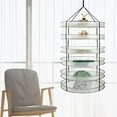thumbnail image 5 of iPower 3 Feet 6 Layer Herb Drying Rack Hanging Foldable Dry Net with Heavy Duty Rings and Carrying Bag, for Plants, Seeds, and Buds, Green, 1-Pack, 5 of 7