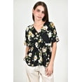 thumbnail image 4 of Blusa escote cruzado Roman Fashion /Juvenil, 6931 (Negro / Amarillo) negro M, 4 of 4