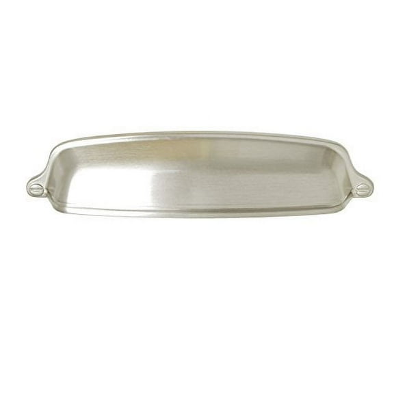 Utopia Alley 25pcs Nicholas Pull Handle - Decorative Cabinet Drop Pull Handles for Cabinets and Drawers - Vintage Cabinet Hardware with Hand Finished Brushed Nickel - 5.0" Center to Center