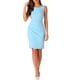 thumbnail image 2 of INSPIRE CHIC Vestido Elegante de Mujer con Cuello Barco Sin Mangas y Pliegues, Vestidos de Oficina Tipo Sheath, Color Azul Cielo, 2 of 6