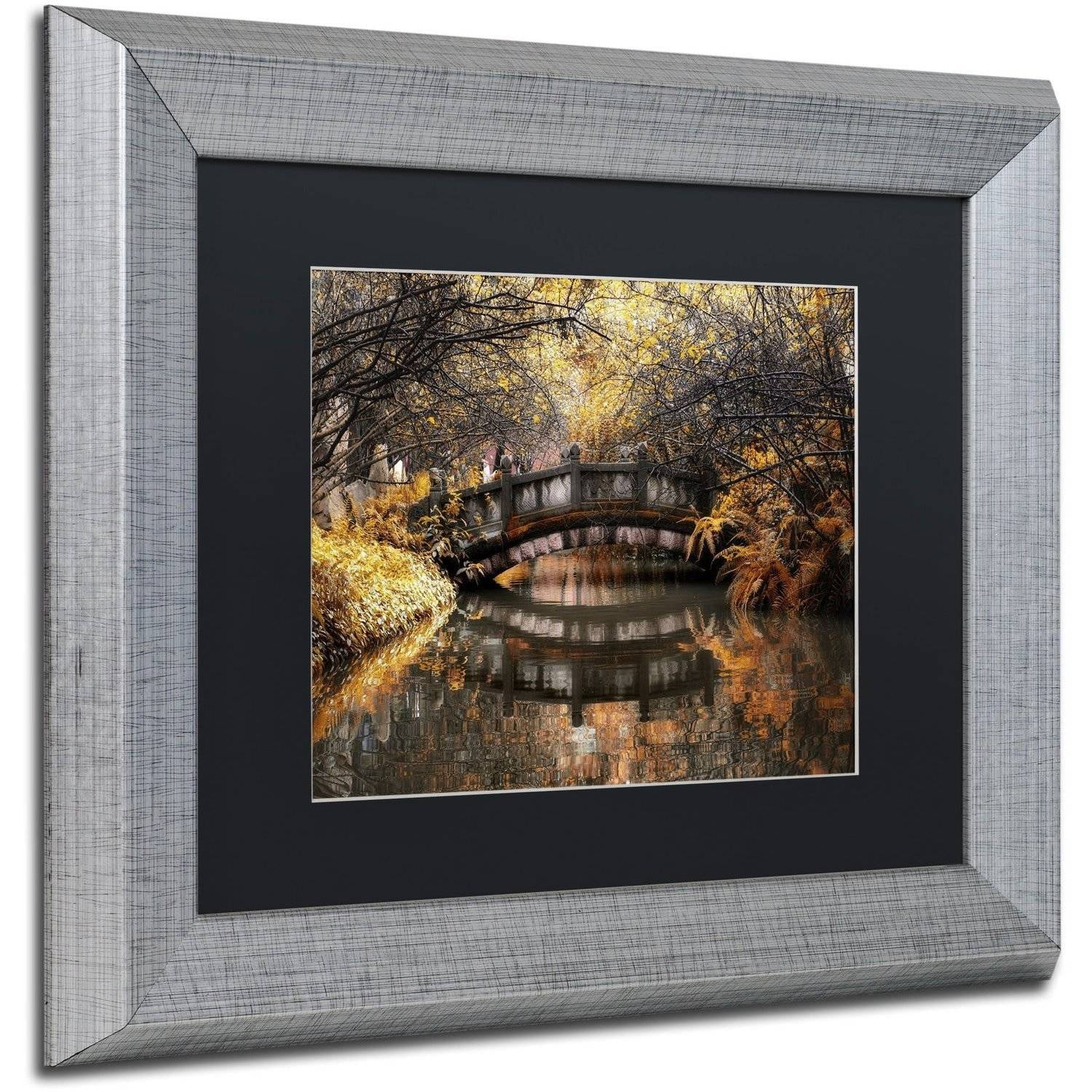 Trademark Fine Art 11 x 14 Landscapes Black Matted Framed Art ' Dream Fall ' by Philippe Hugonnard