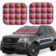 thumbnail image 1 of Balery Heart Plaid Parasol para parabrisas de coche de 2 piezas | Parasol plegable para parabrisas delantero de coche para la mayoría de sedanes-Small, 1 of 6