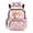 Pink Paw Print Pattern, variant on FUIALDOLG Green Tractor Breathable Padded Bookbag with Lightweight Portable Kids Backpacks, Padded Adjustable Straps 17 Inch School Bag for High School Travel
