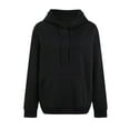 thumbnail image 4 of Pxiakgy Women's Solid Color Fashion Casual Long Sleeve Drawstring Pocket Hooded Sweater Shorts Set Black + S, 4 of 9