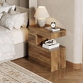 thumbnail image 4 of Tribesigns C-Shaped End Table, 25.59" Couch Side Table with 2-Tier Storage Shelf, Farmhouse TV Tray for Sofa, Living Room, Bedroom, 4 of 7