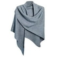 thumbnail image 3 of Sequin Shawl Wraps for Women Knitted Shawls Scarf Solid Poncho Wrap Tops (Blue One Size), 3 of 3