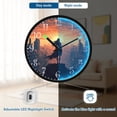 thumbnail image 5 of Voice Activated Clock with Glow Light 12 Inch Large Silent Wall Clock Battery Operated for Home Decor Elven Woman, 5 of 8