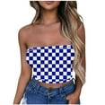 thumbnail image 2 of Bnwani Womens Strapless Bras Sleeveless Strap Solid Printed Bra Blue Size S-3xl, 2 of 5