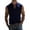 Navy, variant on Men's Linen Henley T-Shirt Sleeveless Half Buttons Casual Beach T-Shirts with Pocket Fashion Travel Muscle Fit Tops