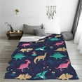 thumbnail image 5 of Sikiie Cartoon Dinosaur Ultra-Soft Micro flannel Blanket Luxury All Seasons Warm Blanket for Bedding Sofa and Travel (4 sizes)-50"x40", 5 of 7