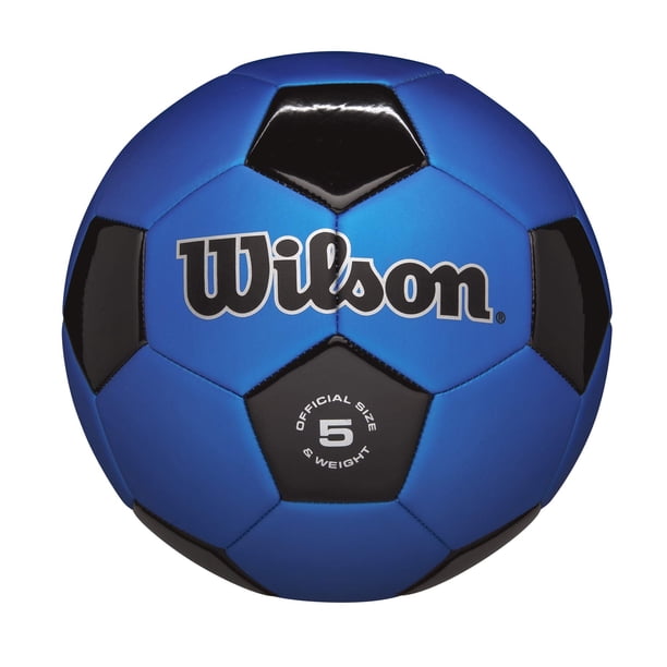 Balón de fútbol WILSON Traditional, talla 5, negro/real