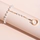 thumbnail image 2 of Pulsera de anillo de dedo de perla para niñas Pulsera de cuentas de corazón de oro Joyería de cadena de mano infinita TUNC Sencillez, 2 of 5