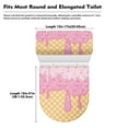 thumbnail image 7 of Yuyamidu Pink Ice Cream Toilet Lid Cover Round 2 Pieces Soft Toilet Lid & Tank Lid Dust Cover with Elastic Bottom Soft Toilet Seat Covers for Bathroom Hotel, 7 of 7