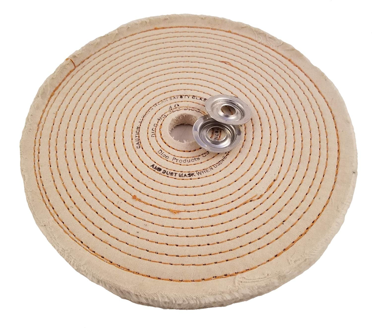 Dico 527-40-6 1/4-Inch Spiral Sewn 6-Inch Diameter 1/2-Inch Thick Buffing Wheel 