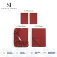 thumbnail image 4 of Sweet Home Collection 1500 Series 4 Piece Ultra Soft Microfiber Sheet Set, Twin, Samba/Red, 4 of 5