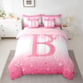 thumbnail image 2 of Feelyou Princess Monogrammed B Twin Bedding Sets 7-Piece, Bow Letter Bedding Comforter Set, 2 of 8